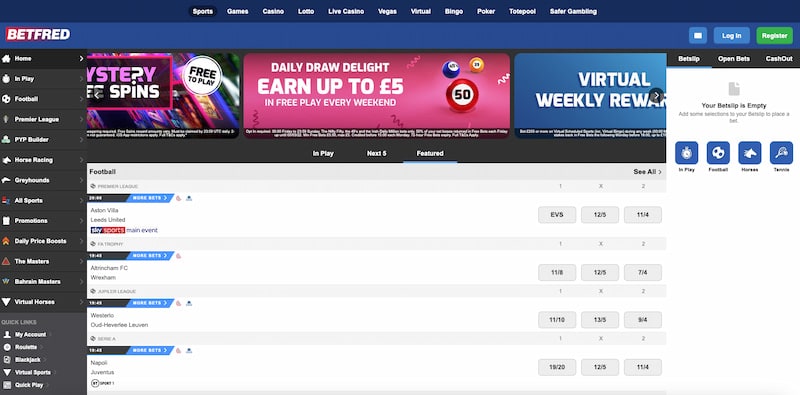 Betfred Home Page