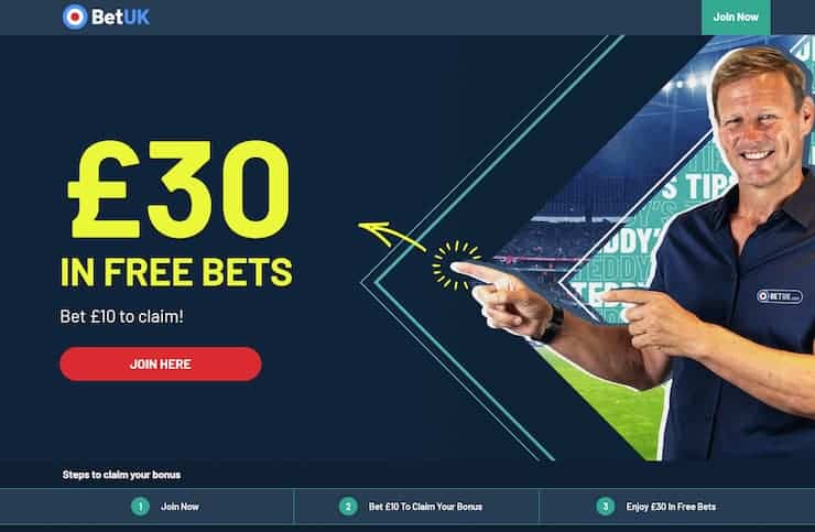 BetUK bet 10 get 30 offer