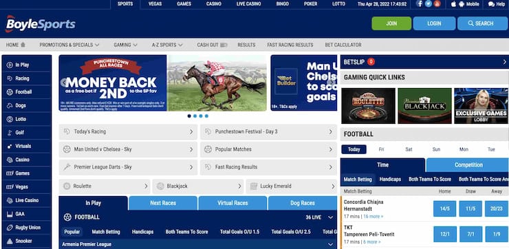 BoyleSports home page