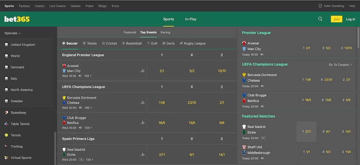 bet365 home page