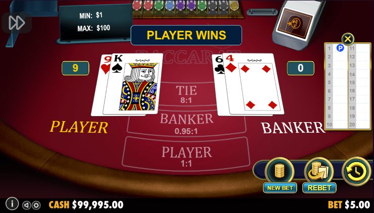 Online Baccarat Casino Gaming