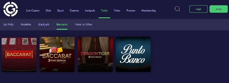 Online Baccarat Casinos Grosvenor