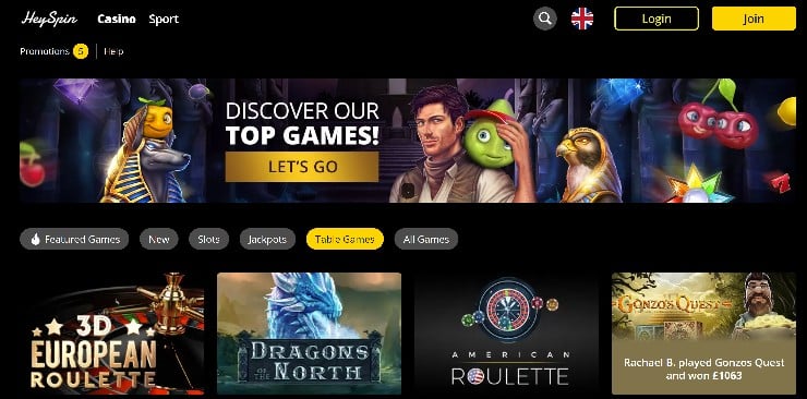 Online Baccarat Casinos HeySpin