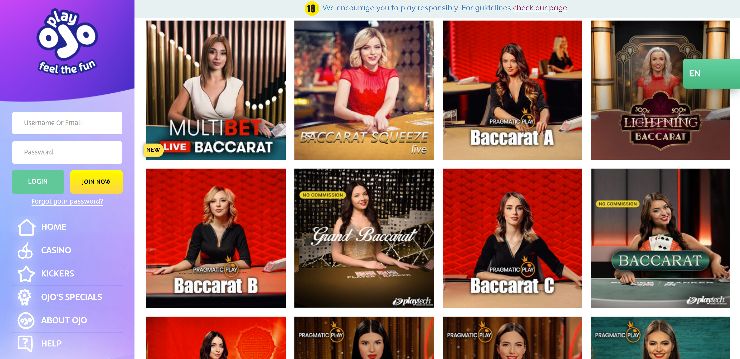 Online Baccarat Casinos PlayOJO