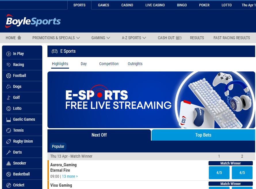 Boylesports Overwatch betting site