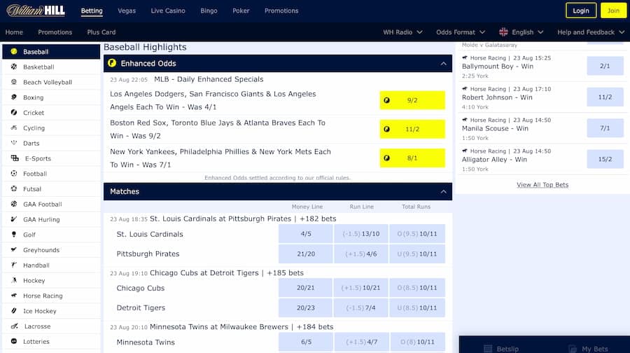 Baseball Betting Online