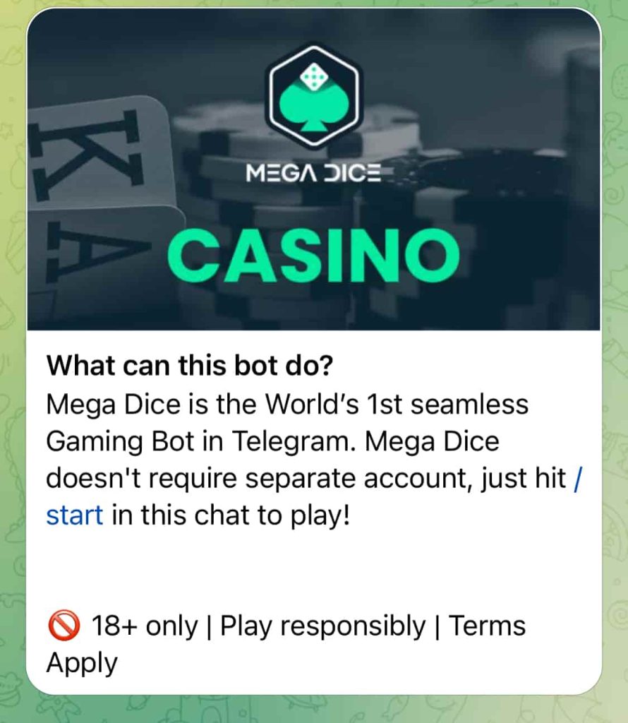 mega dice telegram bot