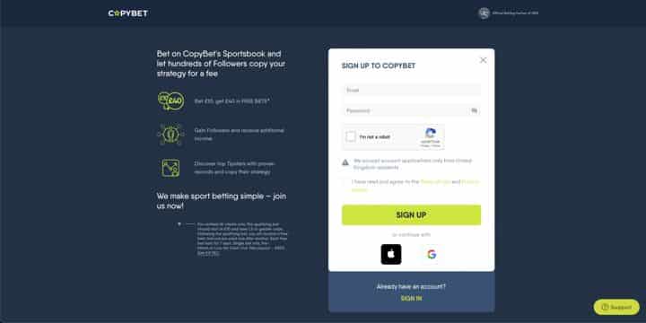 copybet signup 2