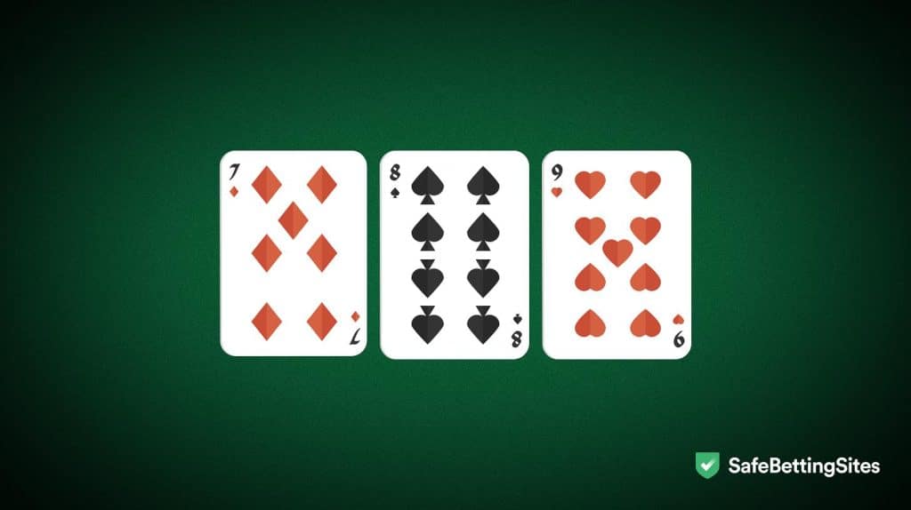 A straight in 3-card draw