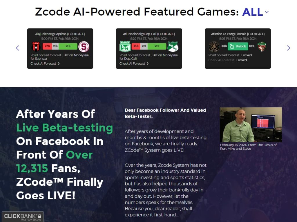 ZCode AI Sports Betting Prediction