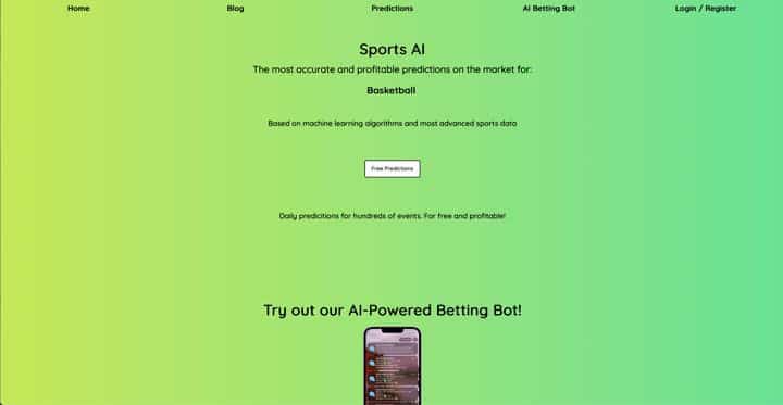 sports ai home page