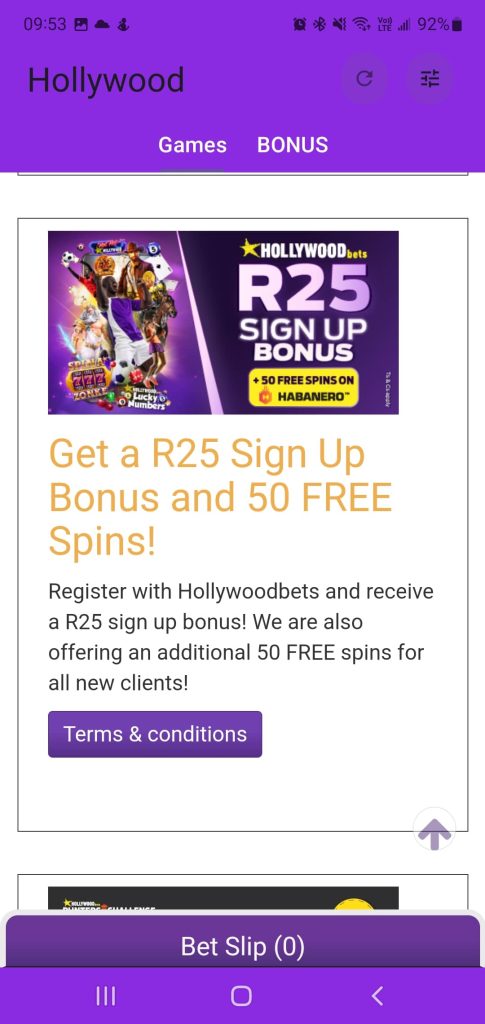 Hollywoodbets app C